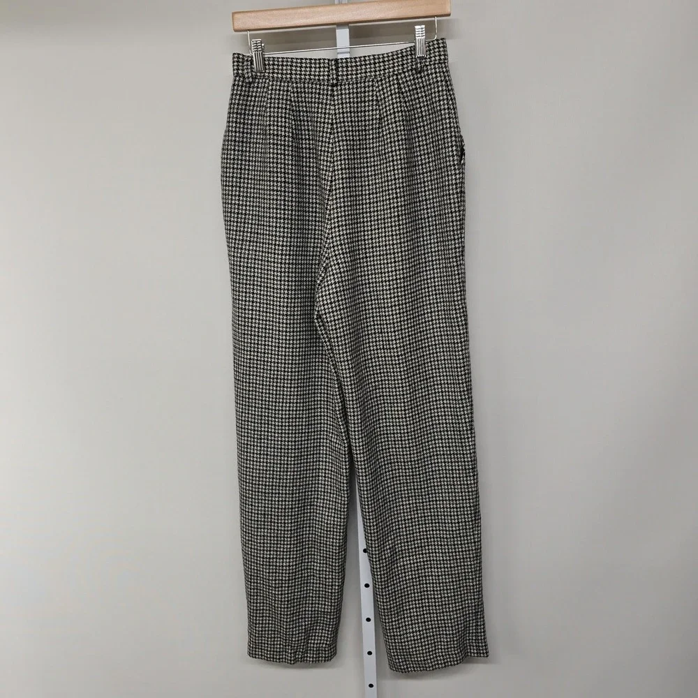 Classiques Entier Vintage Wool Houndstooth Trousers Pants Black White Size‎ 8